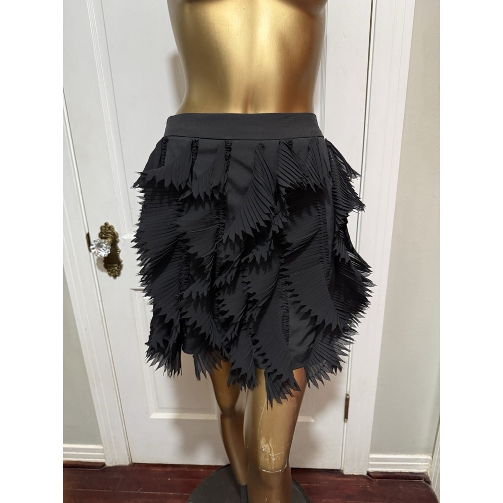 Black Sexy Ruffle Skirt Fun Unusual Unique Size Large Party Boutique